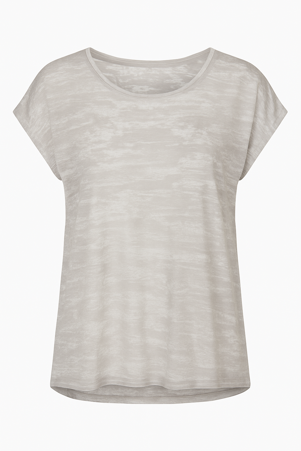 Cotton Blend Sheer Jersey Top