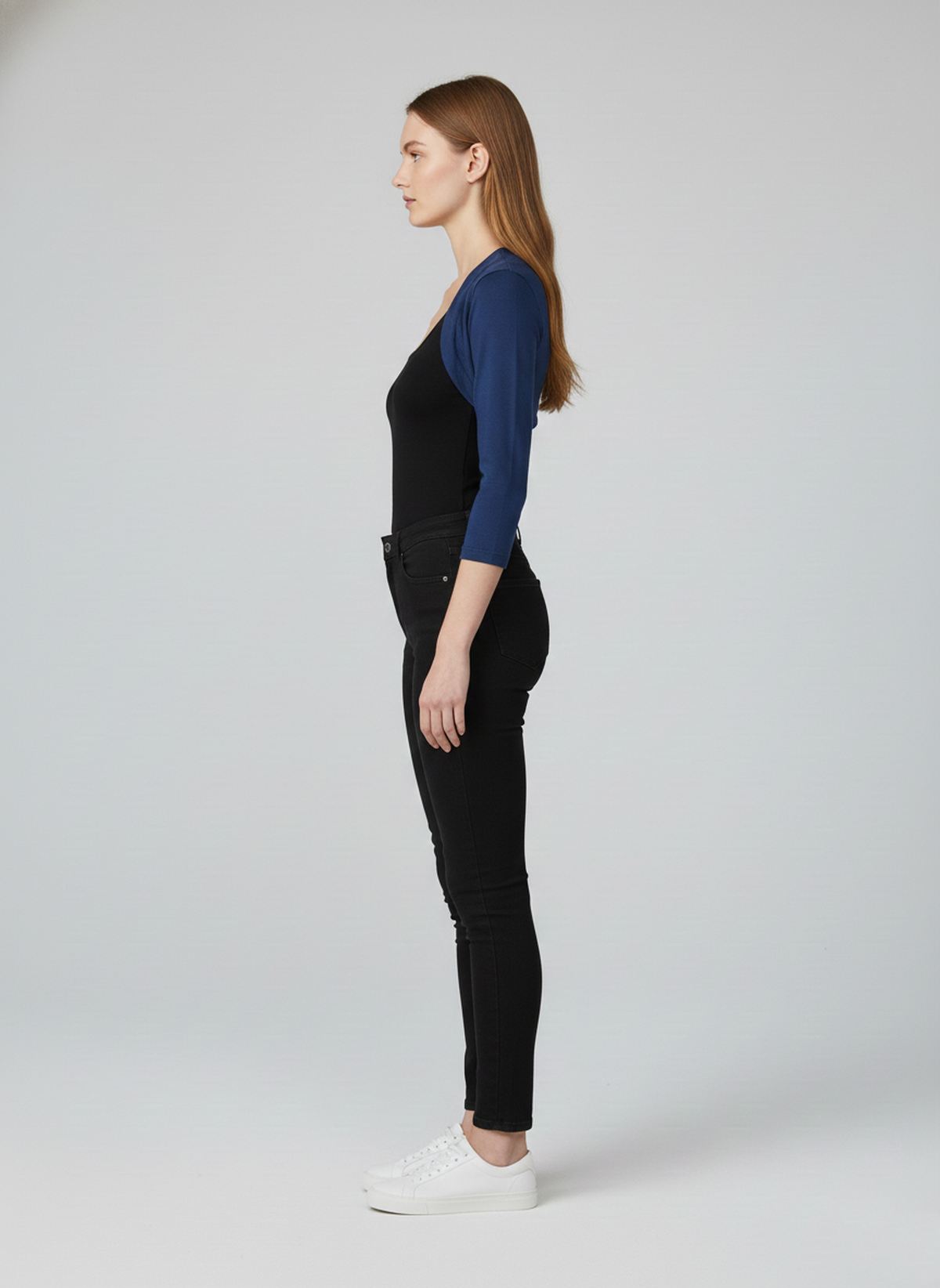 Conquista Ζακέτα Cropped Casual Μακρυμάνικη Ανοιχτή Μονόχρωμη Μπλε C241-396-41