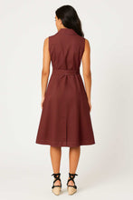 Load image into Gallery viewer, Sleeveless Double-Breasted A-Line Dress in Tencel with Tie-Dye Wash