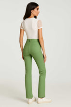 Load image into Gallery viewer, Women&#39;s Sage Green Gabardine Stretch Pants – Slim Bootcut Fit