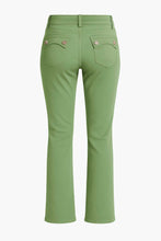 Load image into Gallery viewer, Women&#39;s Sage Green Gabardine Stretch Pants – Slim Bootcut Fit