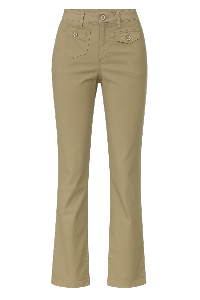 Conquista Παντελόνι Longline Casual Με Τσέπες Μονόχρωμο Μπεζ C241-413-22