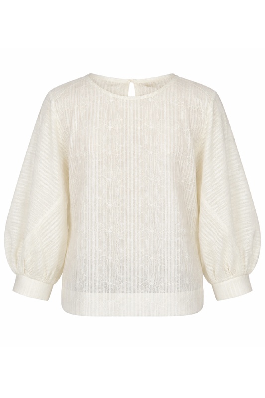 Textured Oversized Cream Blouse – Light, Airy, Effortlessly Refined