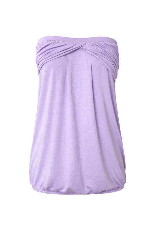 Conquista Τοπ Strapless Casual Σούρα Μονόχρωμο Λιλά C241-440-08