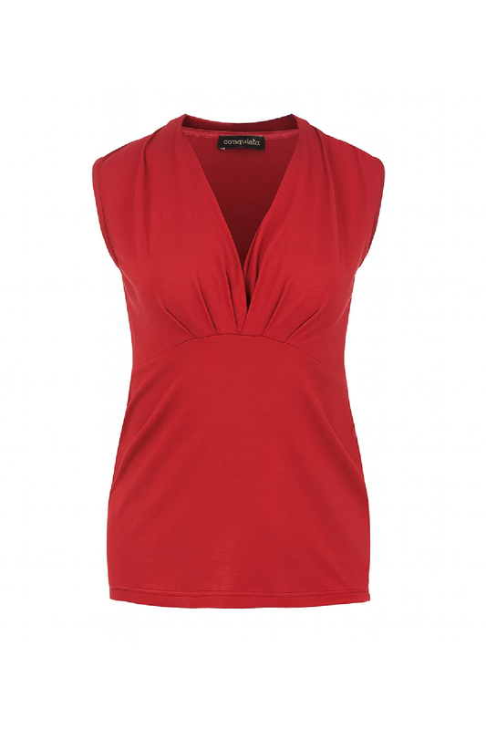 Women’s Sleeveless Jersey Viscose Top – Red