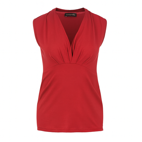 Women’s Sleeveless Jersey Viscose Top – Red