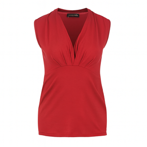 Women’s Sleeveless Jersey Viscose Top – Red