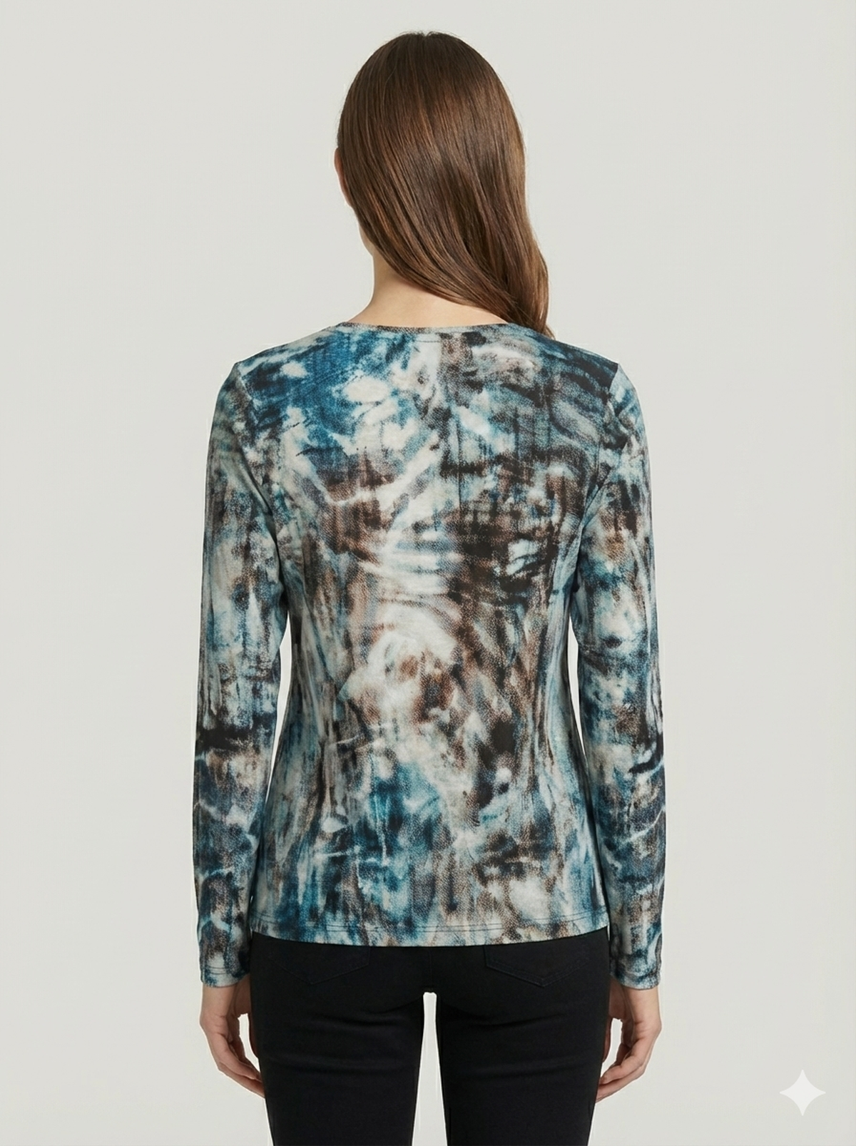 Αφηρημένο Tie-Dye Μακρυμάνικο Μπλούζα – Καλλιτεχνικό, Μοντέρνο, Αβίαστα Ευέλικτο