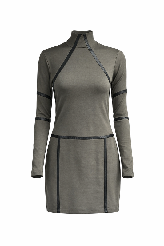 Φόρεμα Bodycon με λεπτή λαιμόκοψη και καμπάνα