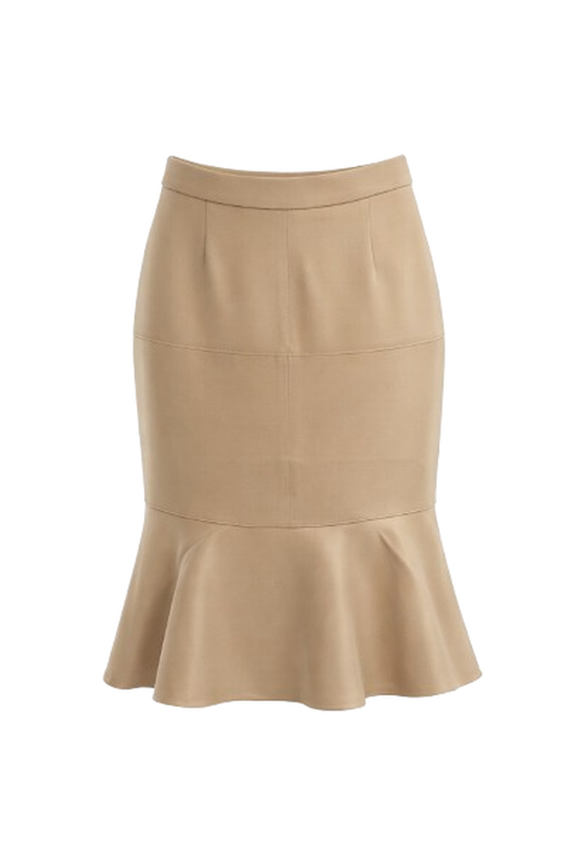 Elegant Flared Hem Midi Skirt