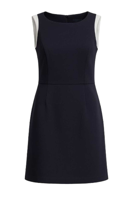 A Line Contrast Detail Dress