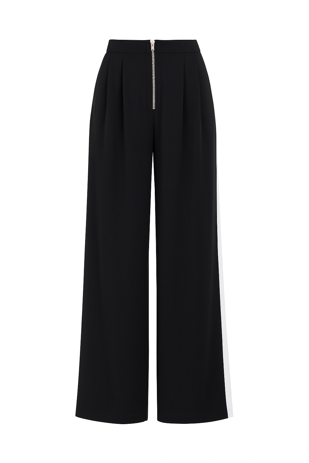 Wide Leg Pants with Stripe Detail