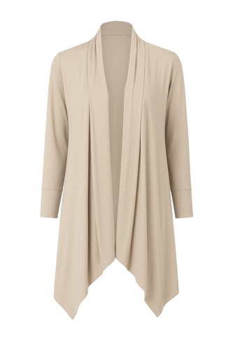 Open Front Cardigan in Sand