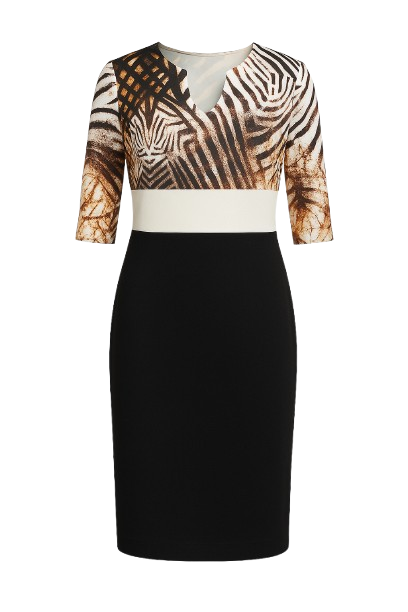 Elegant Contrast Safari Dress — Timeless Style with a Modern Edge