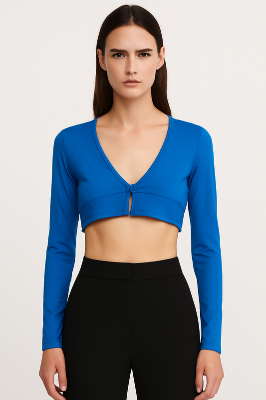 Women’s Viscose-Elastane Jersey Bolero Top – Royal Blue