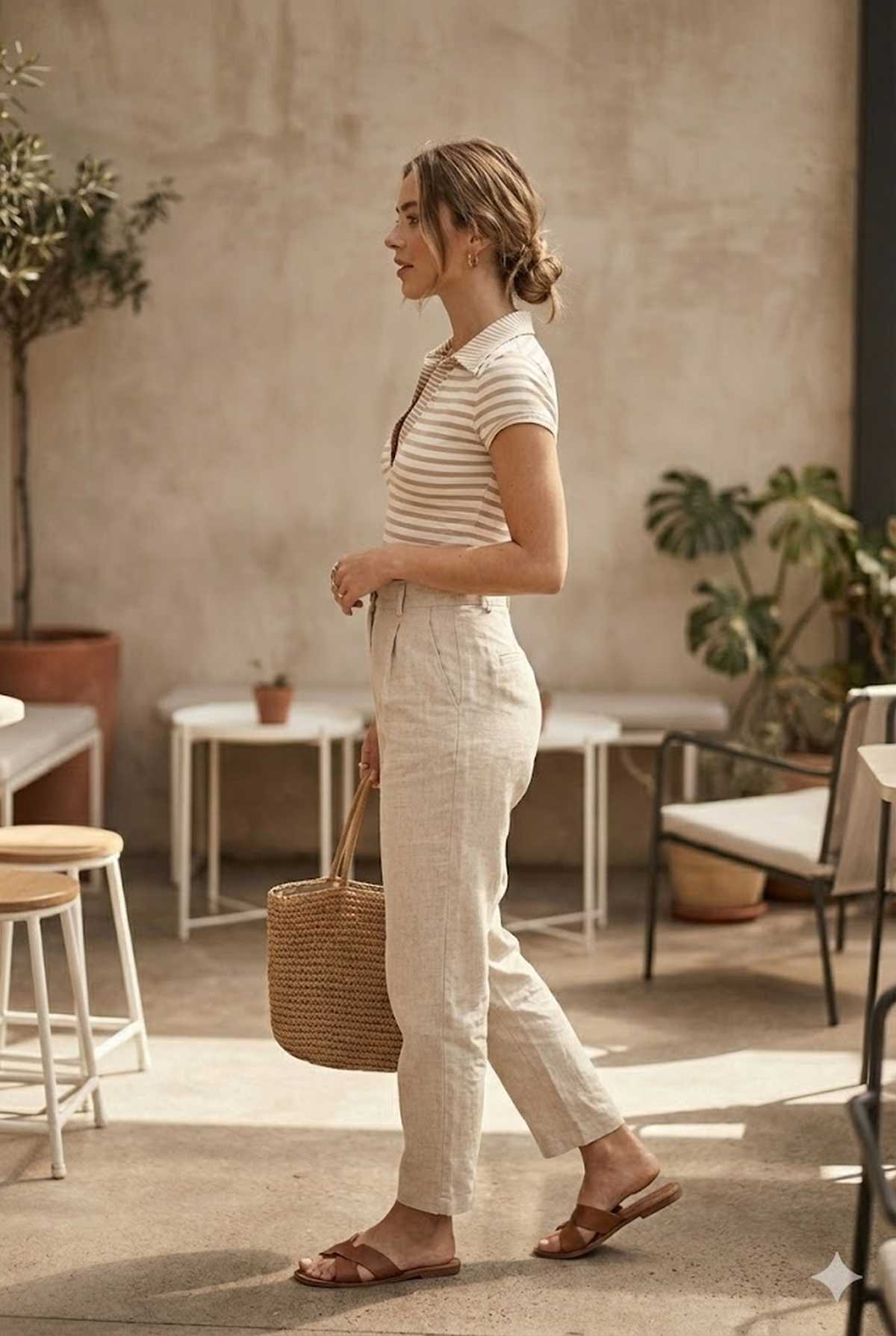 Striped Knit Polo Top — Chic, Comfortable and Perfect for Effortless Everyday Style