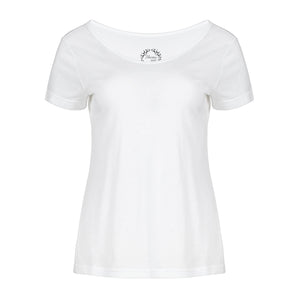 Elegant Scoop Neck Tencel Cotton Top