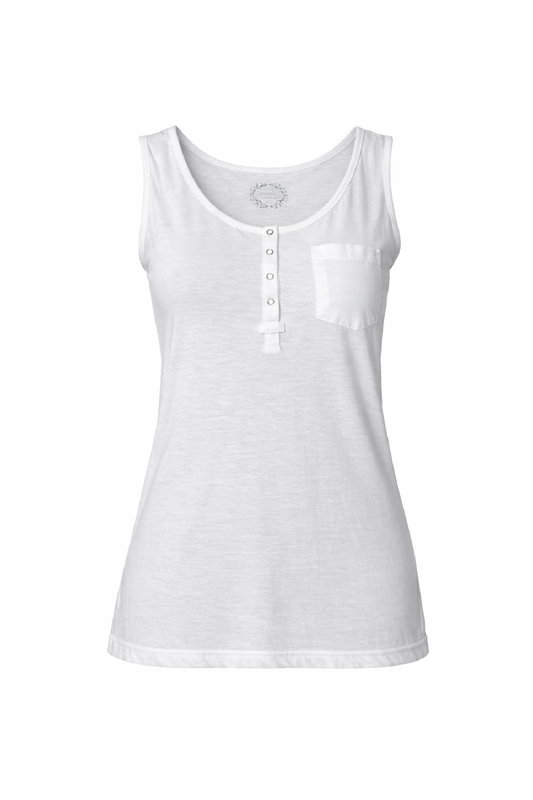 Sleeveless Button-Front Jersey Top