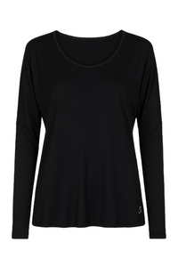 Black Top with Long Batwing Sleeves by SWL