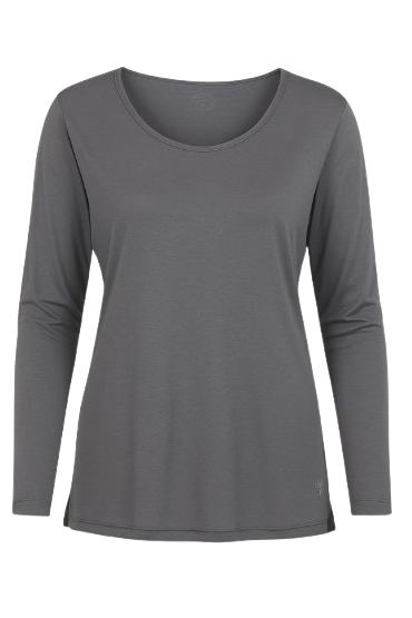Dark Grey Top with Long Batwing Sleeves
