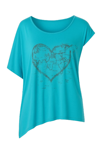 Asymmetric Printed Top