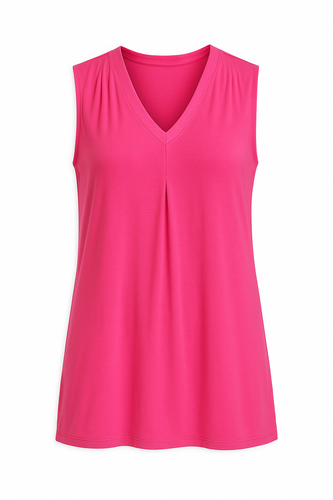 Sleeveless Pleat Detail Tunic