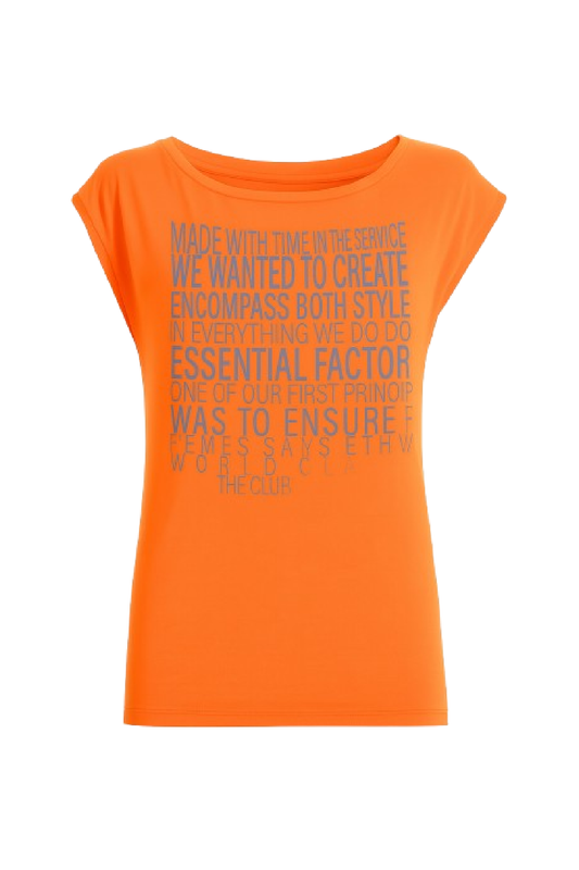 Sleeveless Print Top in Orange