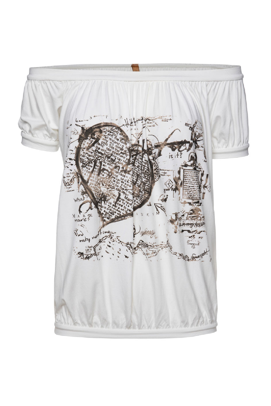 Printed Peasant Top