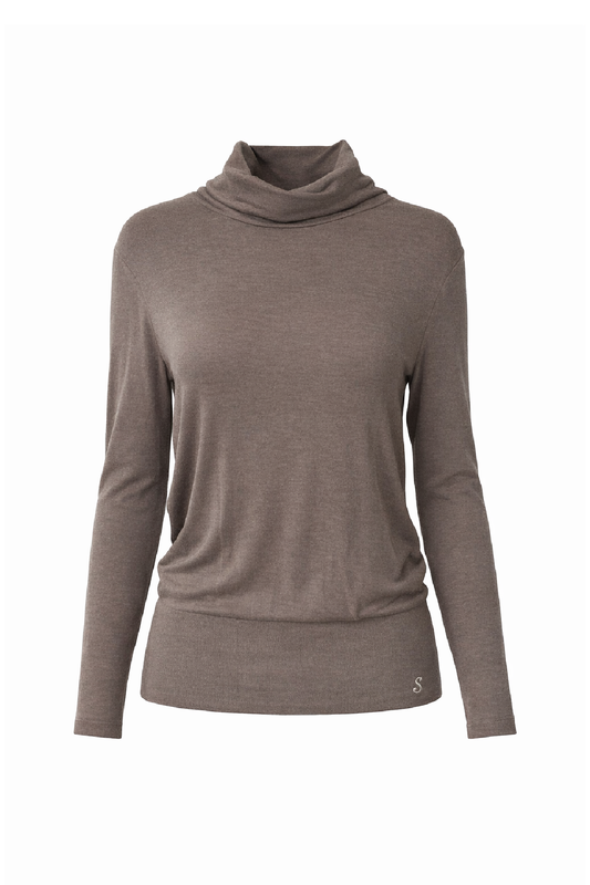 Soft Cowl Neck Long Sleeve Top