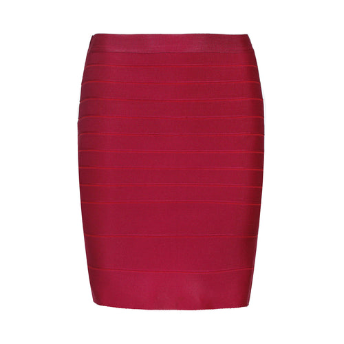 Fitted Red Skirt by Si Fashion