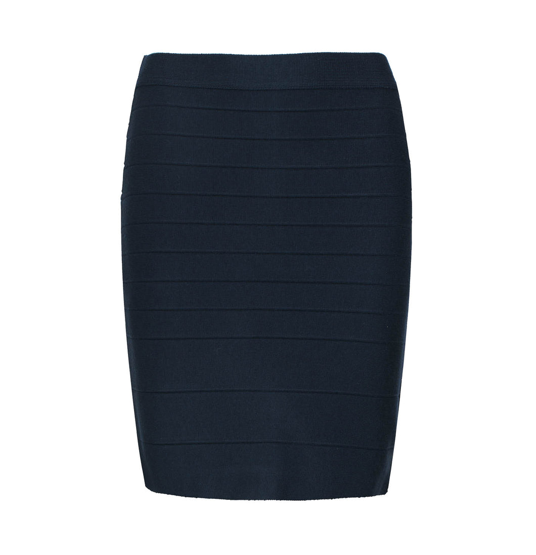 Fitted Blue Skirt by Si Fashion