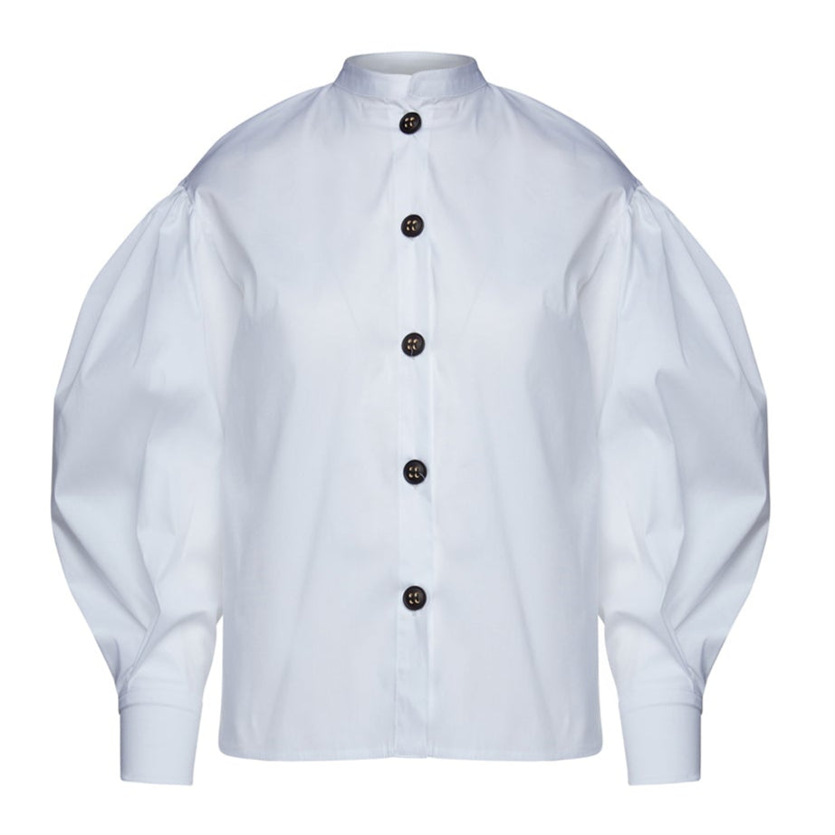 White Shirt with Bishop Sleeves