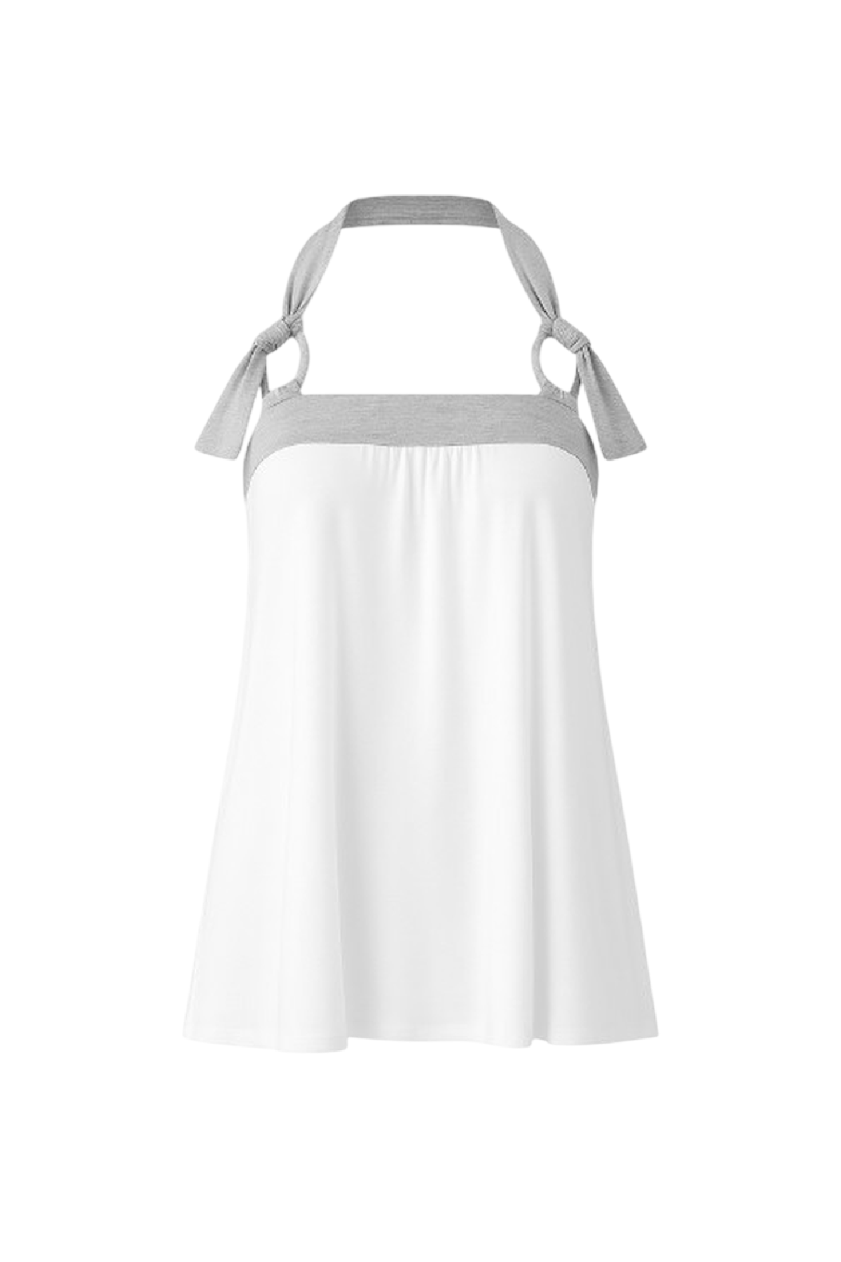 Conquista Τοπ Longline Casual Αμάνικο Με Τιράντες Μονόχρωμο Γκρι Y31.023