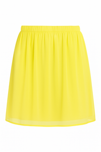 Yellow Lightweight Skirt in Voile with Lining