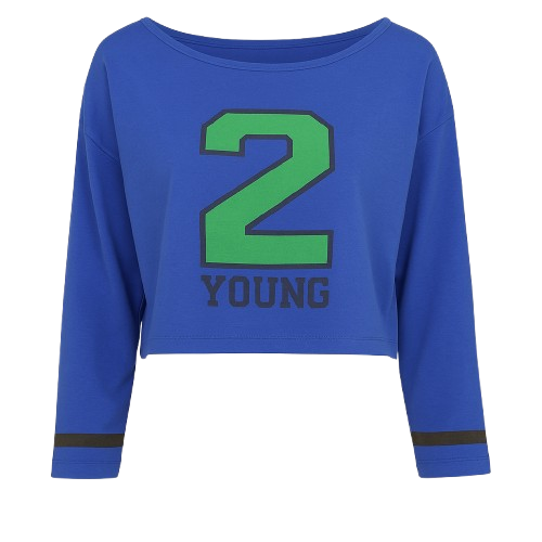 2-Young Crop Top Blue Royal