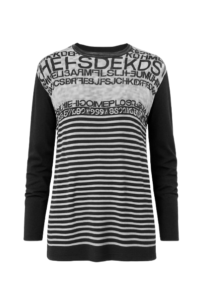 Stripe Pattern Long Sleeve Top