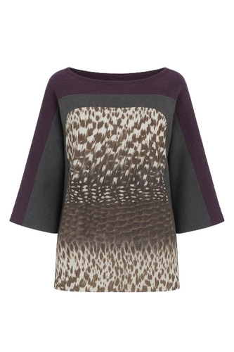 Animal Print & Panelled Mini Dress