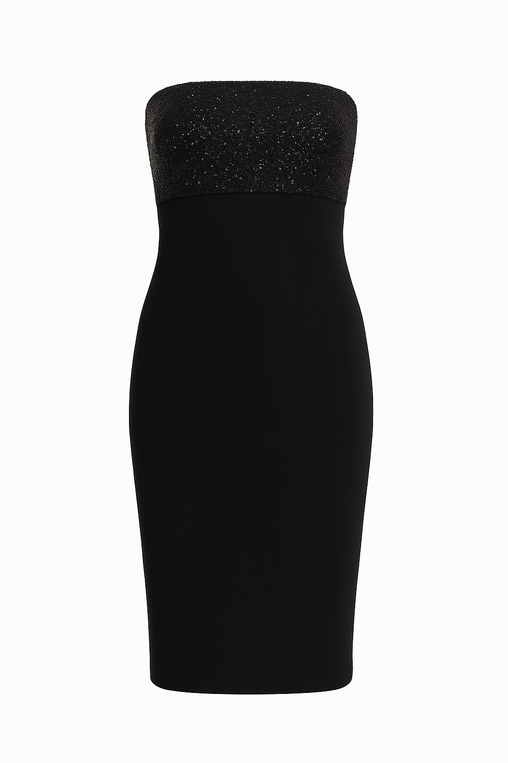 Straight Strapless Mini Dress