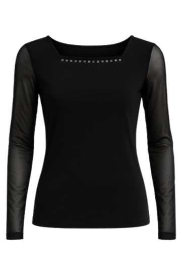 Decorative Long Sleeve Top