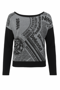 Print & Sheer Low Back Top