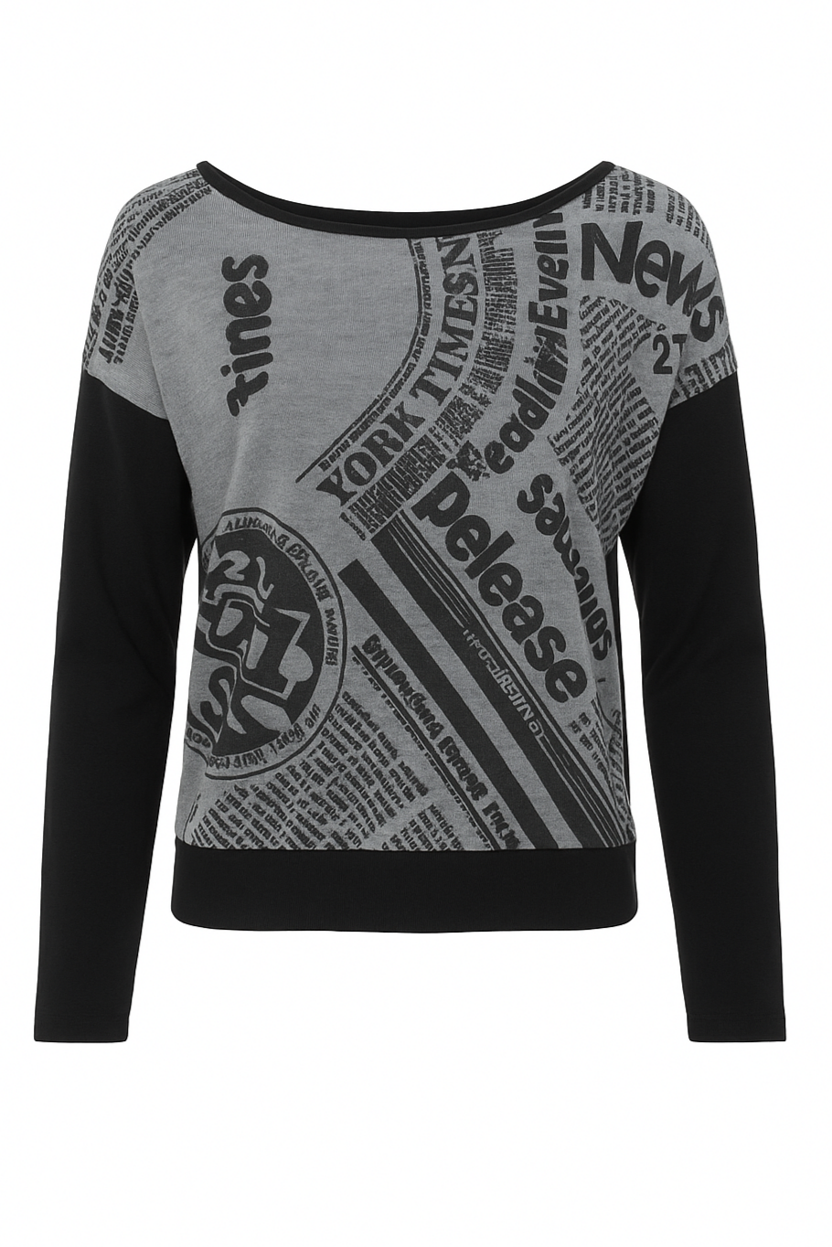 Print & Sheer Low Back Top