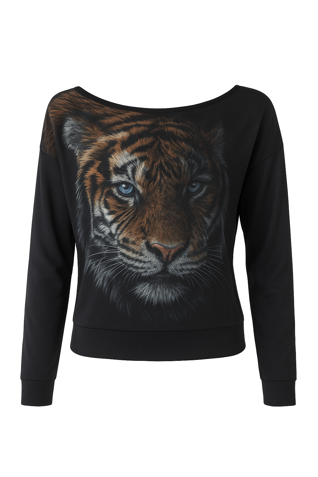 Low Back Sheer Print Top in Black