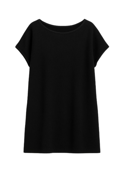 Loose Fit Sleeveless Mini Dress with Button Detail