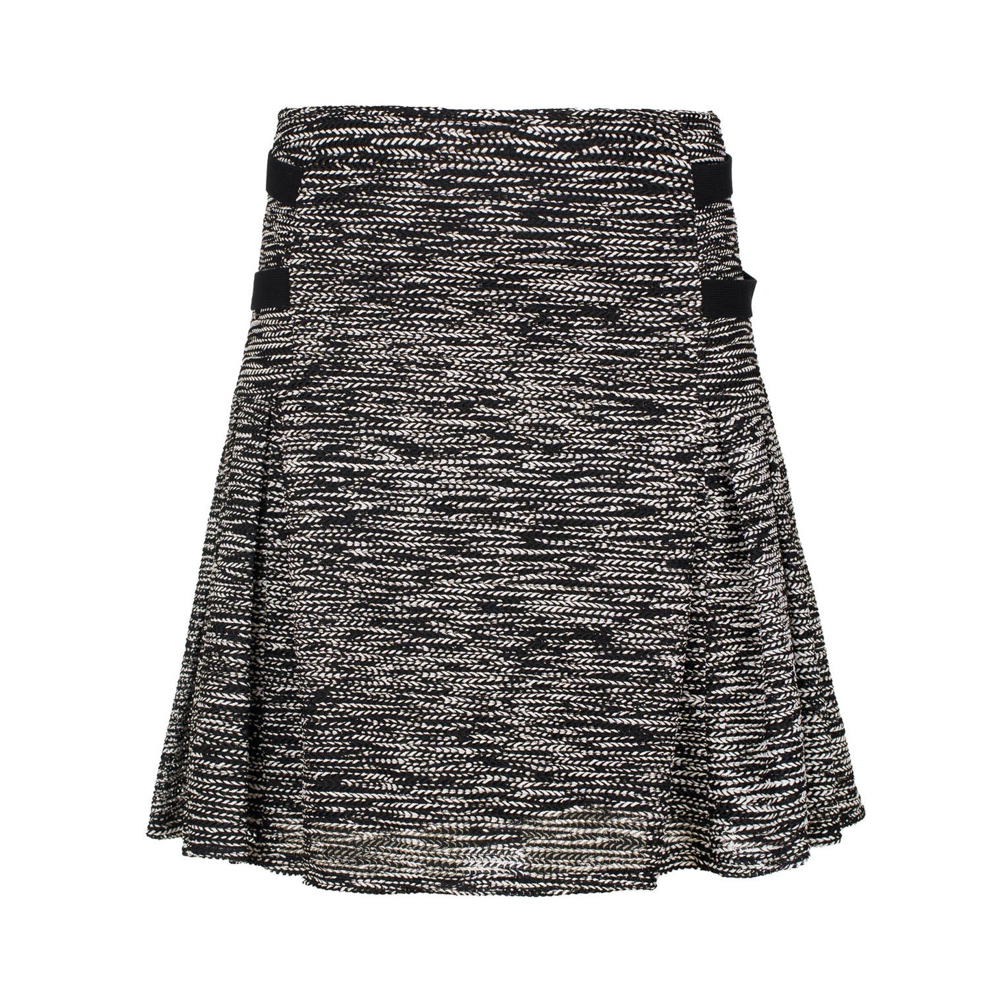 Black & White Knit Skater Style Skirt