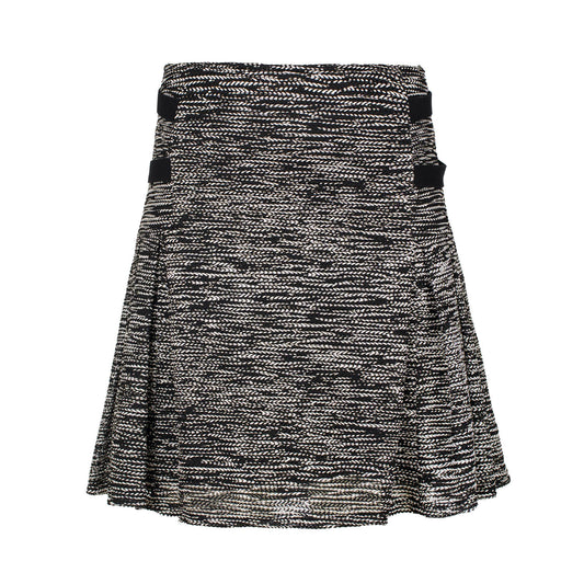 Conquista Φούστα Midi Casual Πλισέ Βαμβάκι Μαύρη C110-021-00