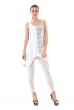Load image into Gallery viewer, Asymmetrical Stripe Detail Tunic grey