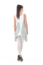 Load image into Gallery viewer, Asymmetrical Stripe Detail Tunic grey