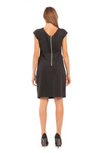 Load image into Gallery viewer, Sleeveless Fitted Stretch Jersey Punto di Roma Dress with Seam Detail and Zip Fastening