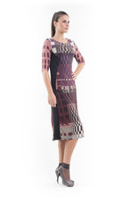 Load image into Gallery viewer, Geometric Pattern Sweater Dress