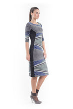 Load image into Gallery viewer, Print and Panel Stretch Dress